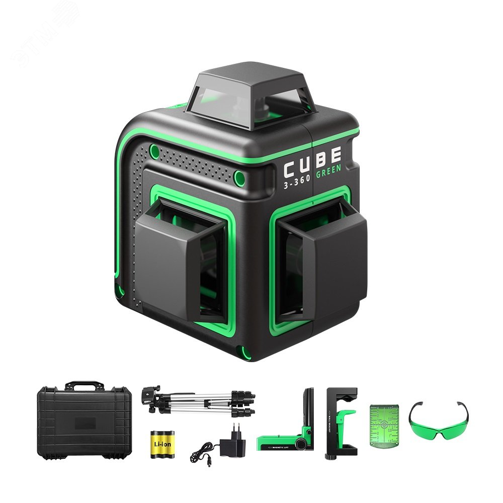 Изображение товара Лазерный уровень ADA CUBE 3-360 GREEN Ultimate Edition с 3 линиями 360 градусов