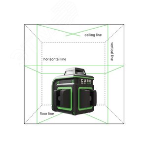 Уровень лазерный Cube 360-2V GREEN Professional Edition А00571 ADA - 2