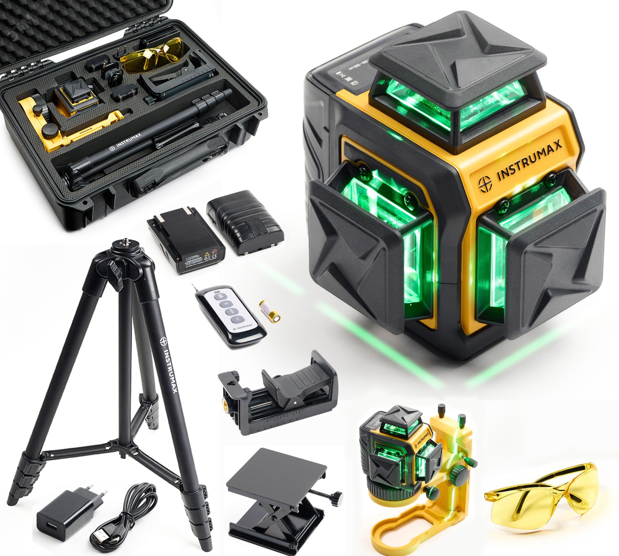 Изображение товара Профессиональный лазерный уровень LINEPRO 3D Expert SET с 12 лучами и автоматическим выравниванием