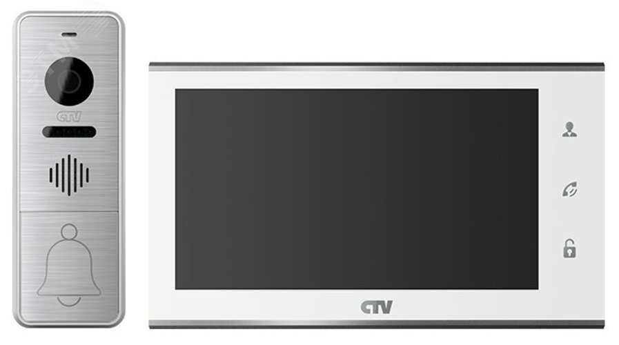 Комплект видеодомофона (вызывная панель -D400FHD и монитор -M4705AHD) CTV-DP4705AHD W (белый) CTV