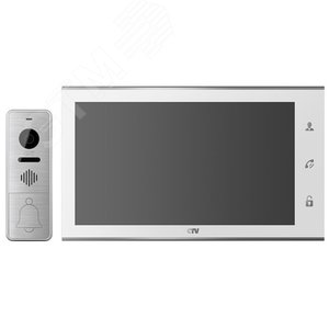 Комплект видеодомофона (вызывная панель -D400FHD и монитор -M4105AHD) CTV-DP4105AHD W (белый) CTV
