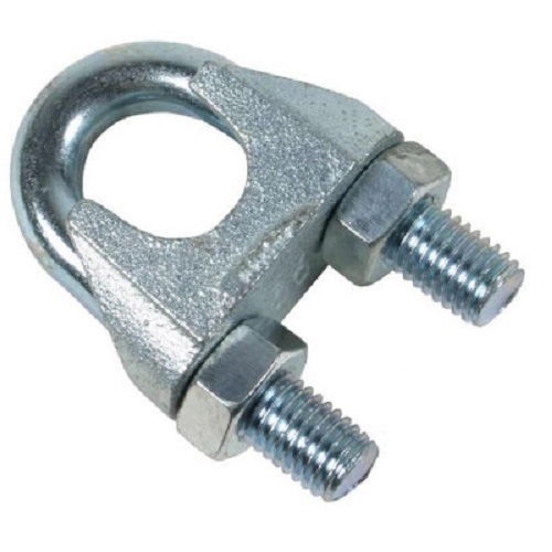 DIN 1142 Зажим 5 ZN для канатов винтовой усиленныйоцинкованный