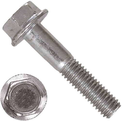 DIN 6921 Болт М6х16 8.8 ZN с шестигранной головкойс фланцем и насечками оцинкованный