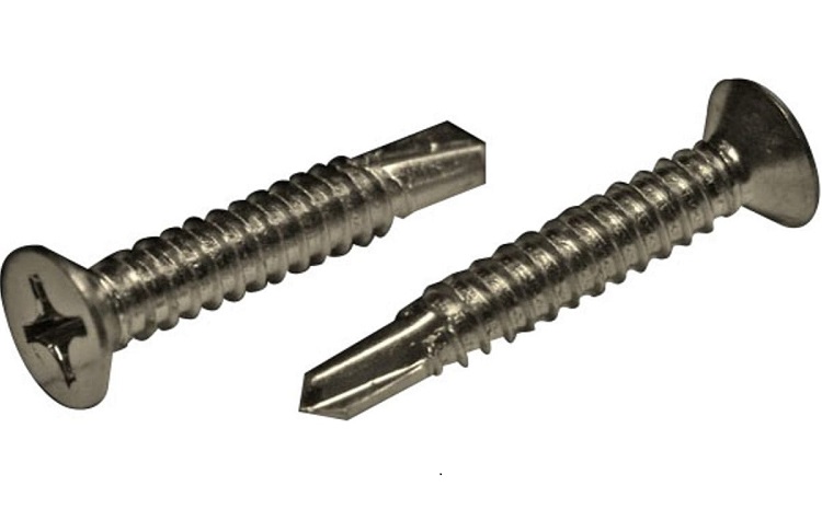 DIN 7504 O-H Саморез 3.5х25 ZN потайная голова    сверлоконечный оцинкованный