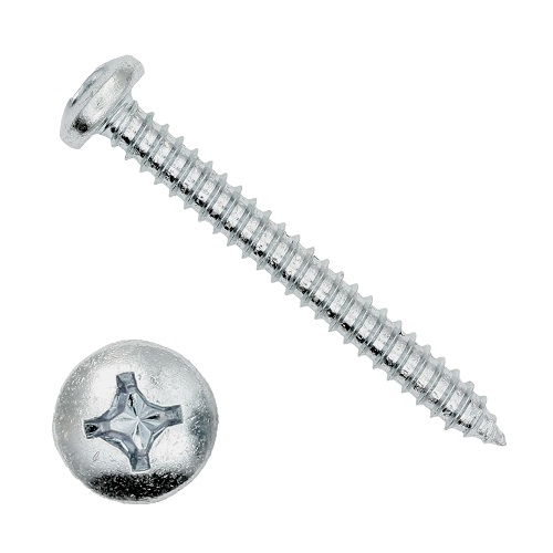 DIN 7981 Винт 5.5х13 C-H ZN самонарезающий с      полукруглой головой крестообразный шлиц           оцинкованный