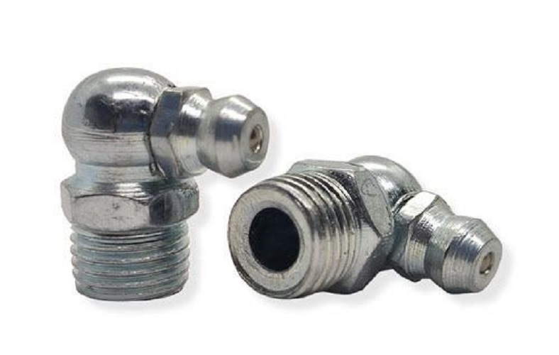 Пресс-масленка DIN 71412 М10х1х90 ZN Form С       угловая с конической головкой