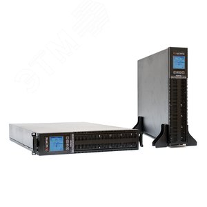 Изображение товара Источник бесперебойного питания Online Rack 3000 ВA/2700 Вт, 1Ф/1Ф, ЖК-дисплей, с АКБ, 6х12В/9Ач, IEC-320-C13 (8 шт.), IEC-320-C19 (1 шт.), з/у 1А, 2U (шт)