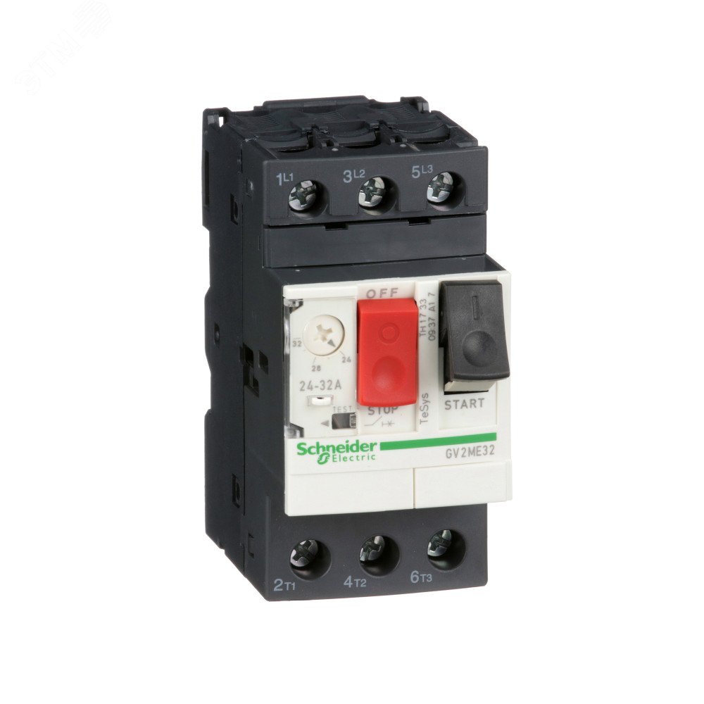 Выключатель автоматический для защиты электродвигателей 24-32А GV2 управление кнопками GV2ME32 Schneider Electric - превью 3