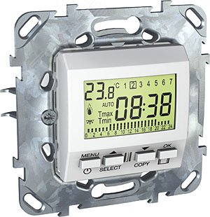 UNICA Термостат электронный программируемый недельный в рамку белый MGU5.505.18ZD Schneider Electric - превью 4