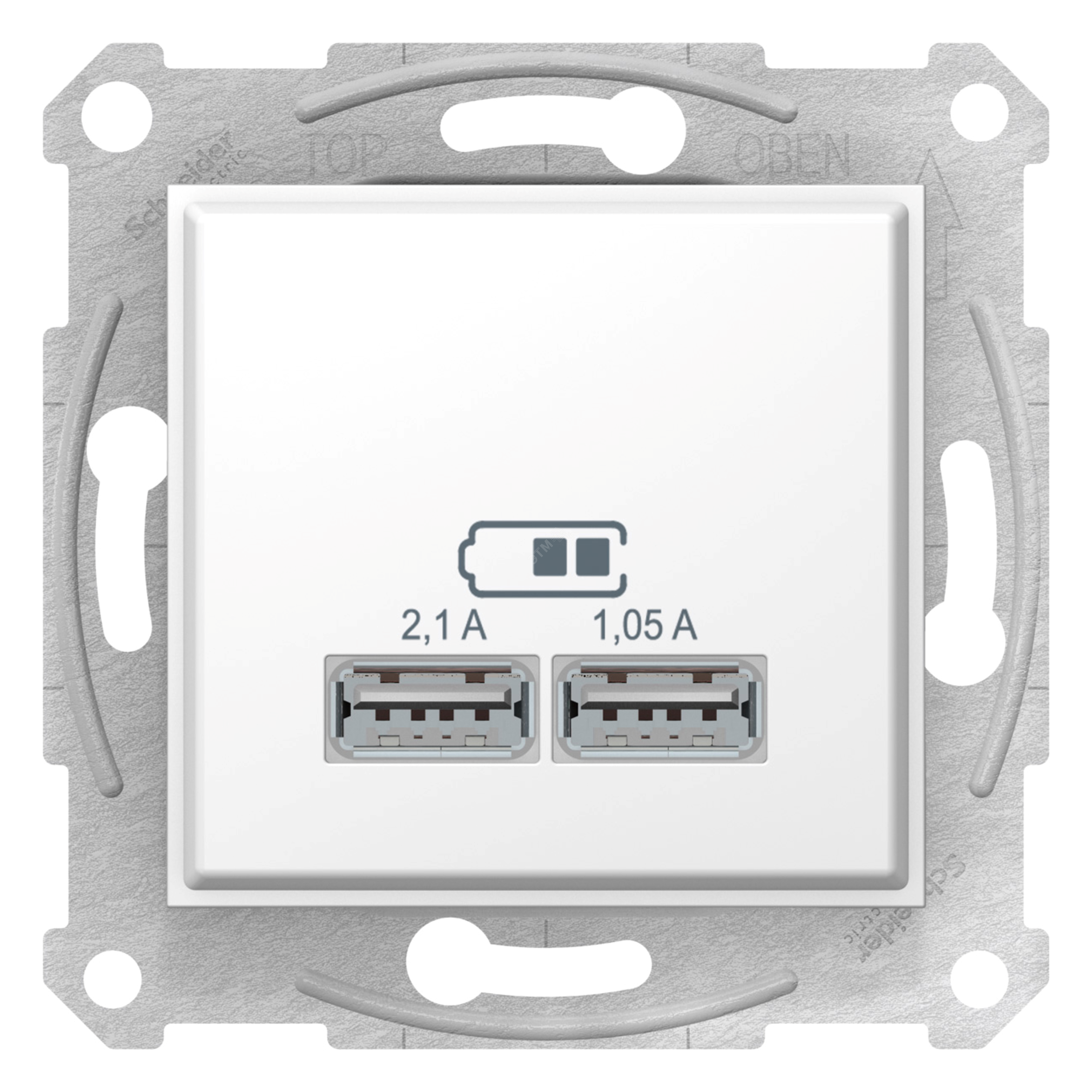 Sedna USB Розетка механизм 2x1,05А белый SDN2710221 Schneider Electric - превью 2