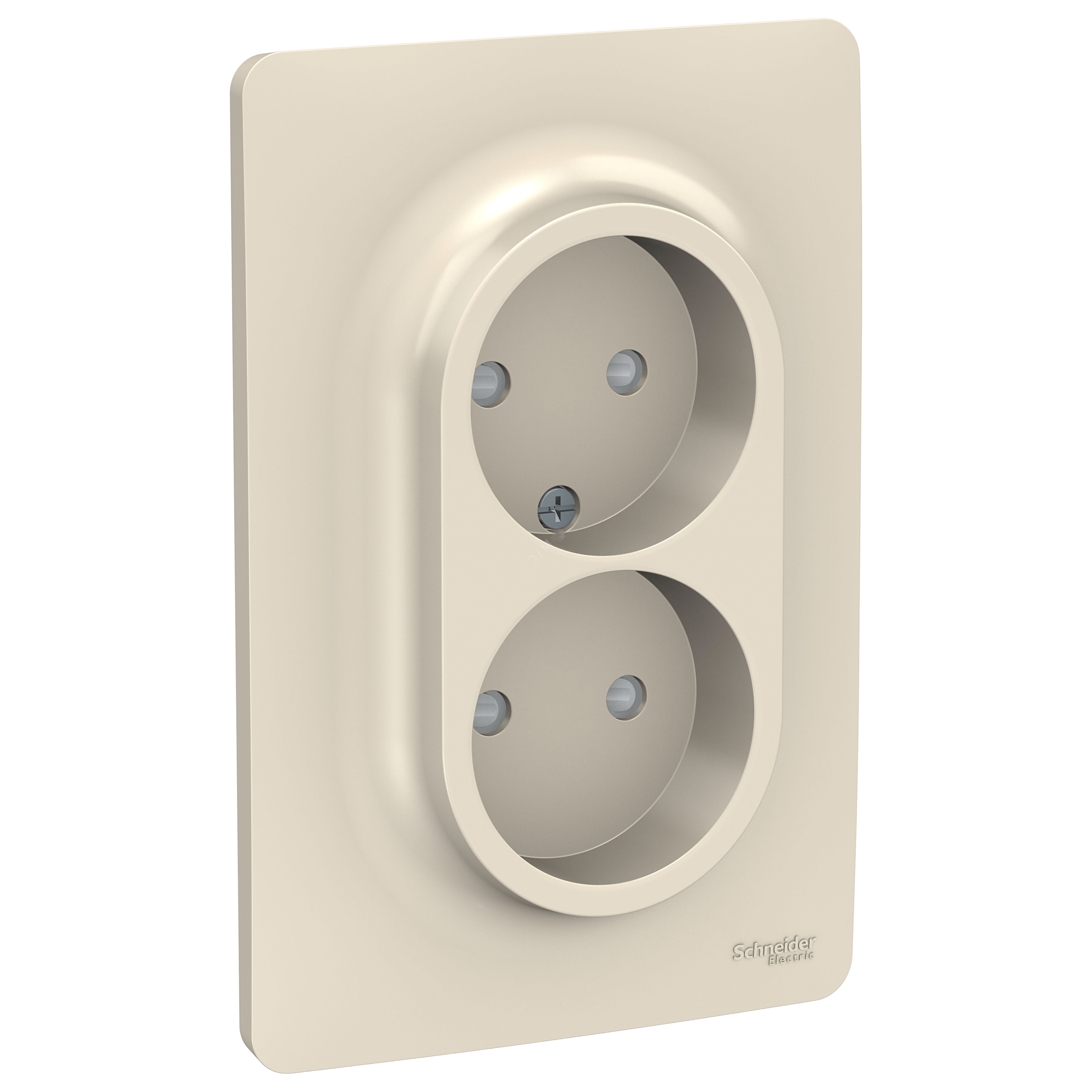 Изображение товара Розетка двойная Schneider Electric UNICA NEW со шторками без заземления 16А IP21