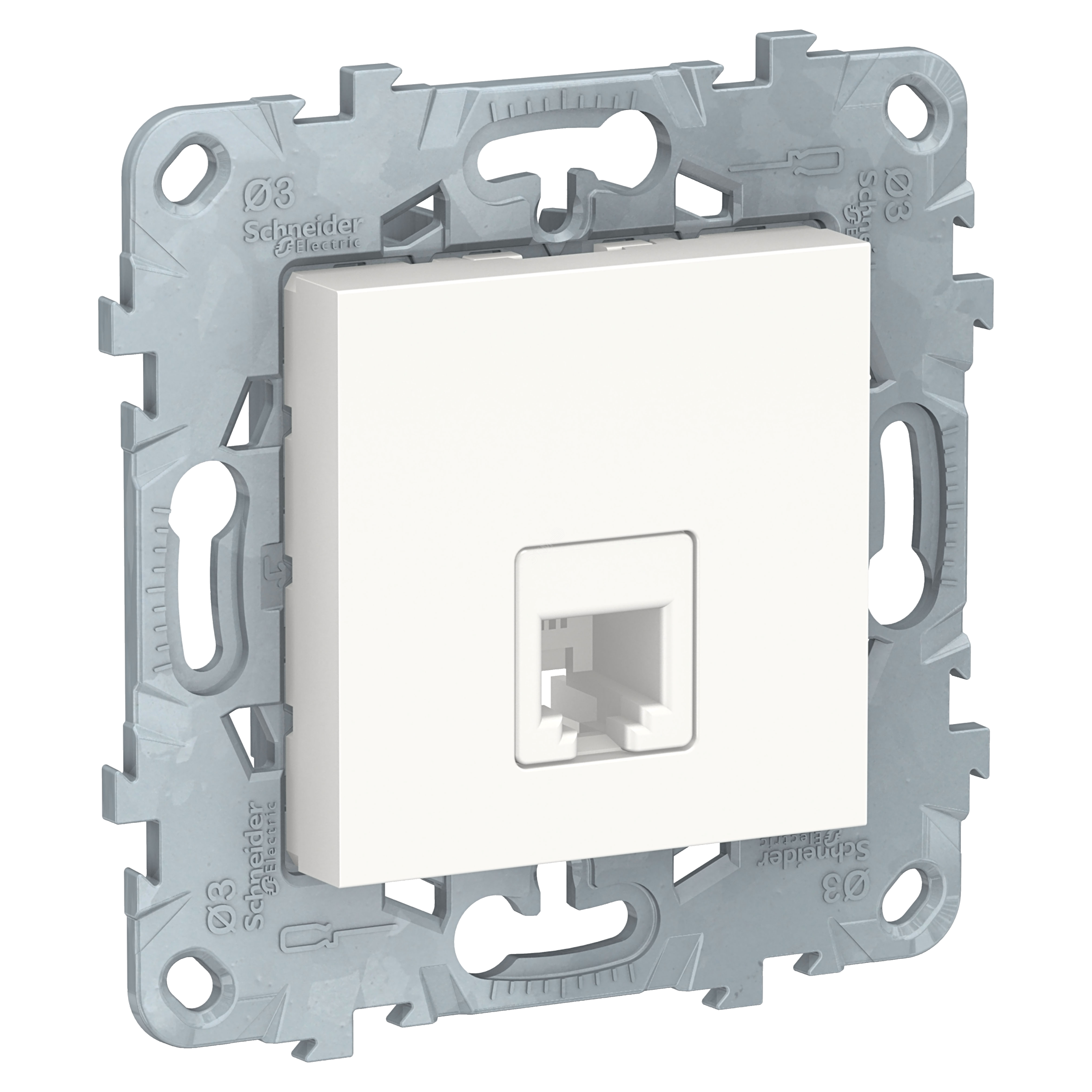 Изображение товара Розетка телефонная RJ11 UNICA NEW с скрытым монтажом белая Schneider Electric