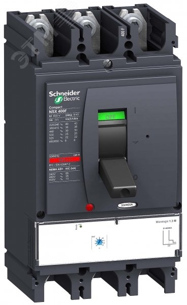 Выключатель автоматический 3П3Т MICROLOGIC 1.3 M 320A NSX400N LV432749 Schneider Electric - превью 3