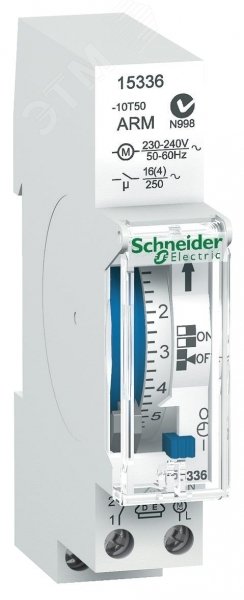 Реле времени электромеханическое суточное 1 канал 15336 Schneider Electric - превью 3