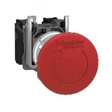 Кнопка красная грибовидная XB4BS8444 Schneider Electric - превью 7