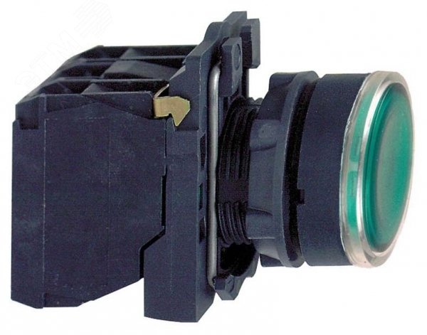 Кнопка зеленая 22мм с подсветкой 230-240В 1но+1нз XB5AW33M5 Schneider Electric - превью 4