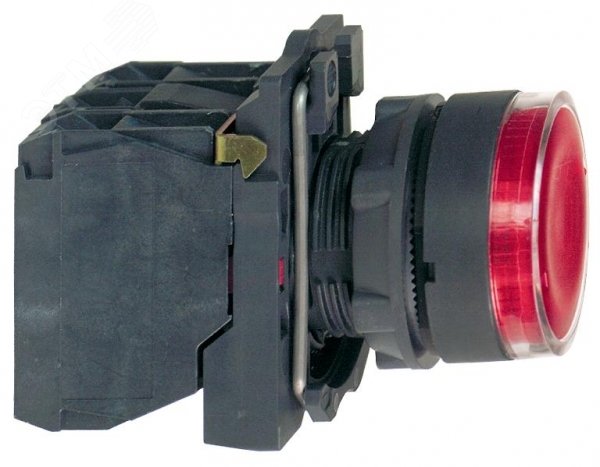 Кнопка красная с подсветкой 1но/1нз XB5AW34B5 Schneider Electric - превью 4