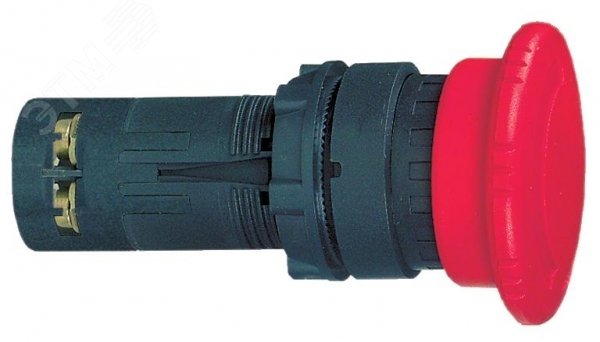 Кнопка грибовидная с фиксацией поворотная 1НО+1НЗ красная XB7ES545P Schneider Electric - превью 2