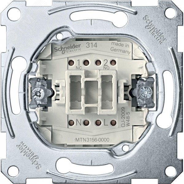Механизм выключателя кнопочного 1п с замыкающим контактом с зажимом нейтрали MTN3156-0000 Schneider Electric - превью 2