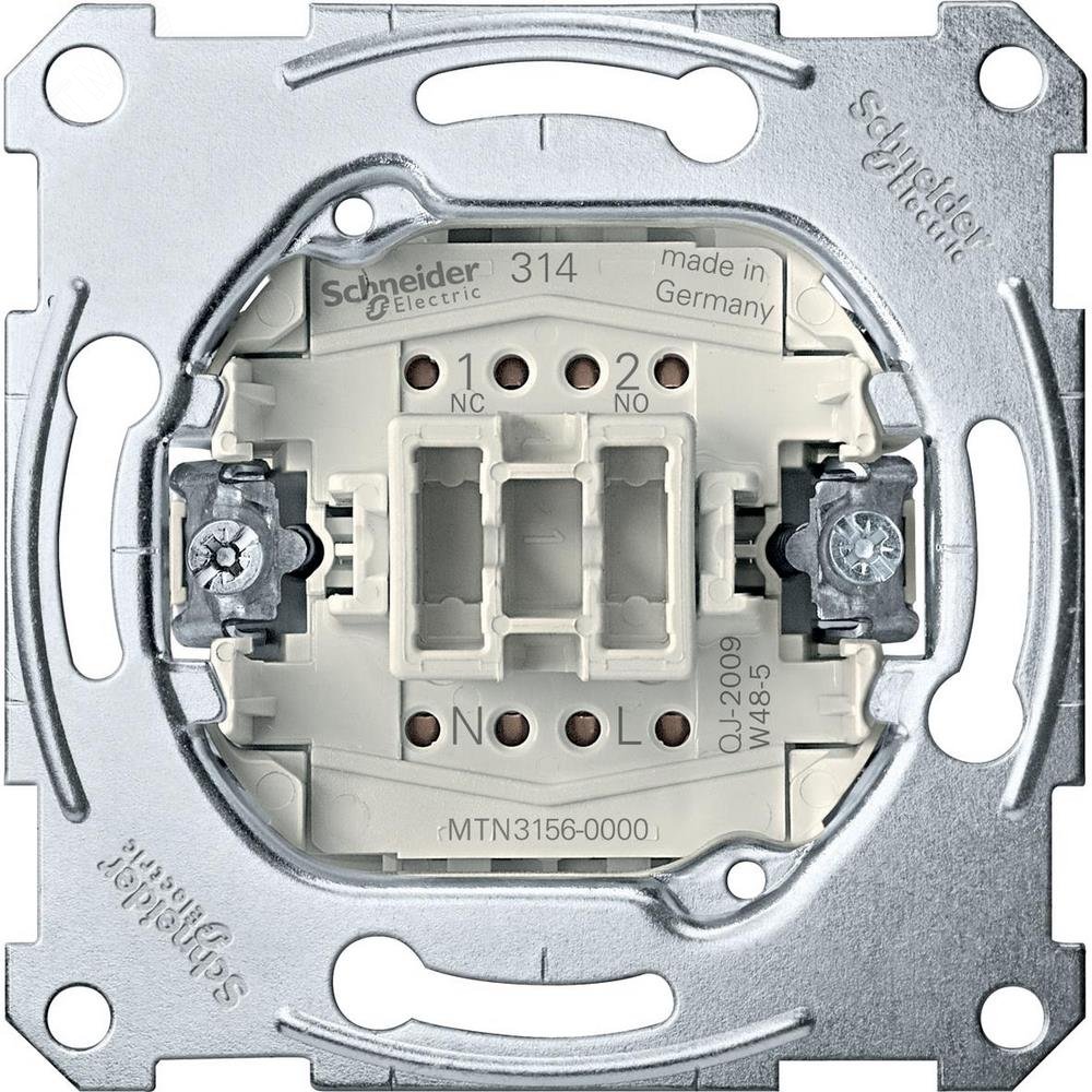 Механизм выключателя кнопочного 1п с замыкающим контактом с зажимом нейтрали MTN3156-0000 Schneider Electric - превью 3
