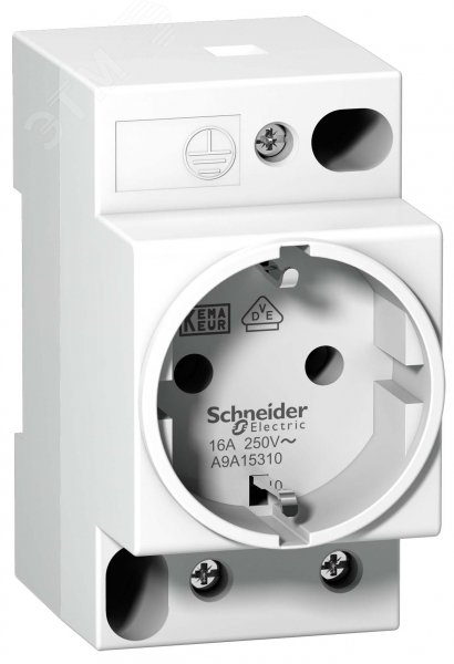 Розетка щитовая iPC DIN 2p+T16А 250В немецкий стандарт A9A15310 Schneider Electric - превью 2