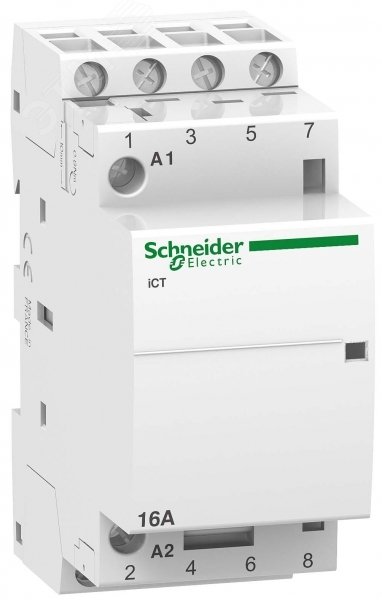 Контактор модульный iCT 16A 4НО 220/240В АС A9C22814 Schneider Electric - превью 3