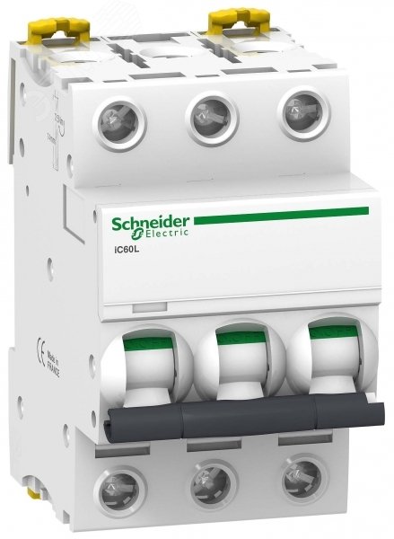 Выключатель автоматический трехполюсный 2A B iC60L A9F93302 Schneider Electric - превью 2