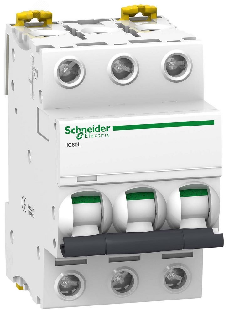 Выключатель автоматический трехполюсный 2A B iC60L A9F93302 Schneider Electric - превью 4