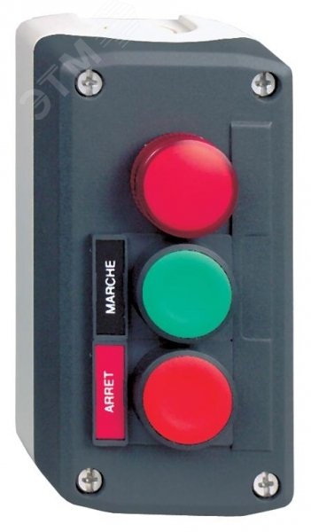 Пост кнопочный 2 кнопки с возвратом XALD361M Schneider Electric - превью 3