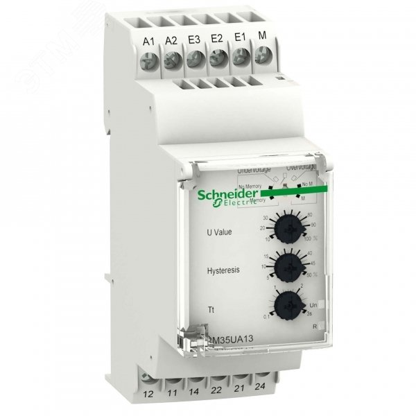 Реле контроля фаз повышения/понижения напряжения 15-600В RM35UA13MW Schneider Electric - превью 2