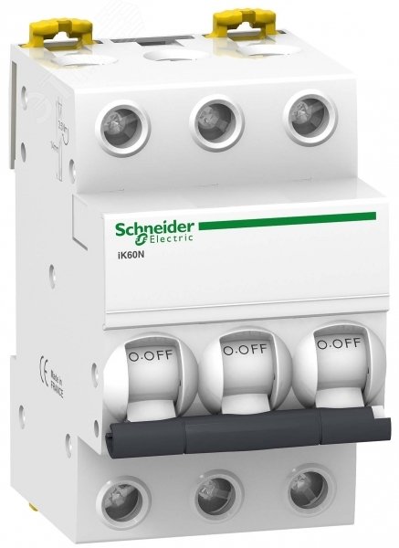 Выключатель автоматический трехполюсный 50A C iK60 A9K24350 Schneider Electric - превью 3