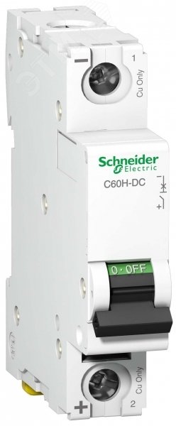 Выключатель автоматический однополюсный 3А C C60H-DC 250В DC A9N61503 Schneider Electric - превью 3