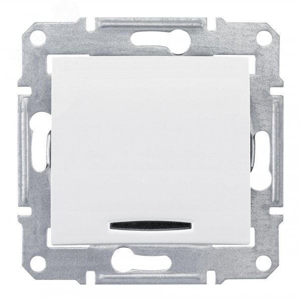 Выключатель одноклавишный, с индикатором, в рамку, белый SDN0400321 Schneider Electric - превью