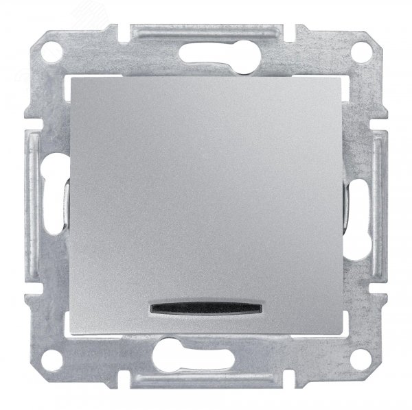 Sedna Переключатель одноклавишный с подсветкой проходной в рамку алюминий сх.7 SDN0501160 Schneider Electric - превью 3
