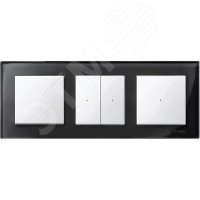 Рамка 3 поста стеклянная черный оникс MTN404303 Schneider Electric - превью 8