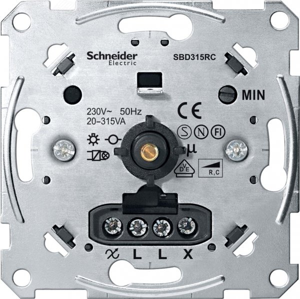 Механизм поворотного светорегулятора 315Вт MTN5136-0000 Schneider Electric - превью 3