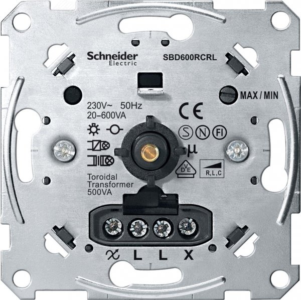 Механизм повротного светорегулятора 600ВА универсальный MTN5139-0000 Schneider Electric - превью 3