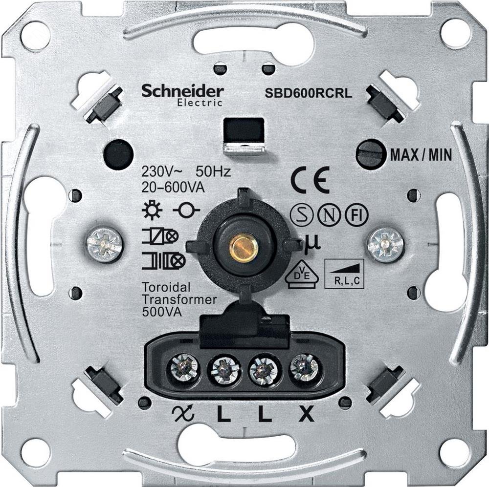 Механизм повротного светорегулятора 600ВА универсальный MTN5139-0000 Schneider Electric - превью 4