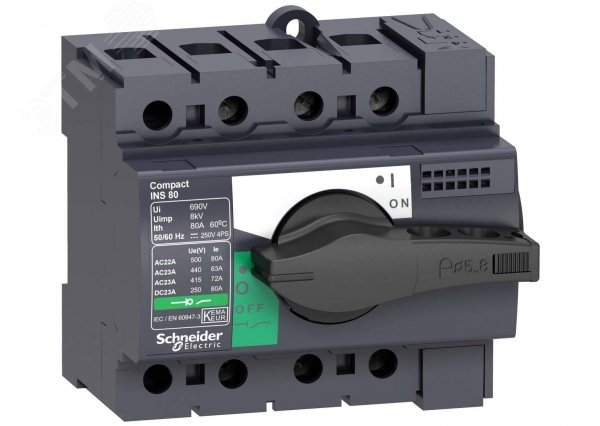 Выключатель-разъединитель INS80 3п 28904 Schneider Electric - превью 4