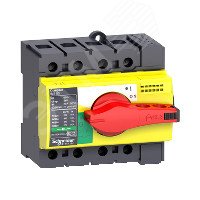 Выключатель-разъединитель INS63 4п красная рукоятка/желтая панель 28919 Schneider Electric - превью 8