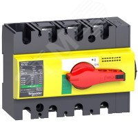 Выключатель-разъединитель INS160 3п красная рукоятка/желтая панель 28928 Schneider Electric - превью 8