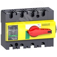 Выключатель-разъединитель INS160 4п красная рукоятка/желтая панель 28929 Schneider Electric - превью 8