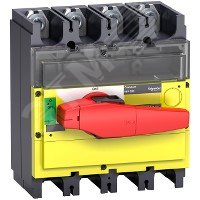 Выключатель-разъединитель INV400 4п красная рукоятка/желтая панель 31191 Schneider Electric - превью 8