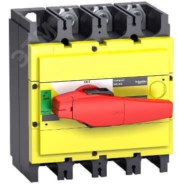 Выключатель-разъединитель INS630 3п красная рукоятка/желтая панель 31134 Schneider Electric - превью 7
