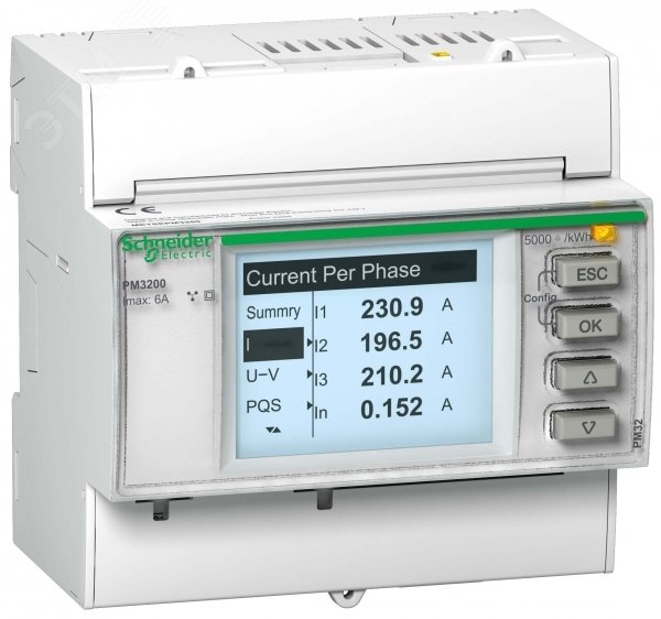 Измеритель мощности PM3200, до 15-й гармоники, базовая модель METSEPM3200RU Schneider Electric - превью 2