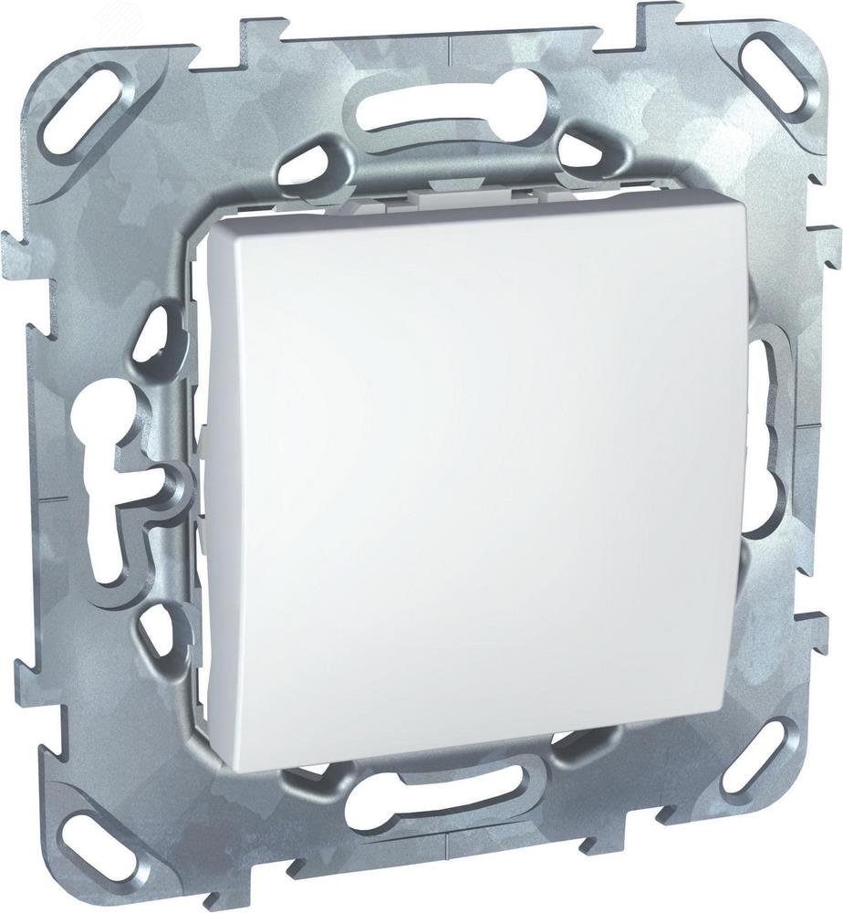 UNICA Выключатель кнопочный в рамку белый MGU5.206.18ZD Schneider Electric - превью 4