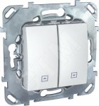 UNICA Выключатель для жалюзи нажимной в рамку белый MGU5.207.18ZD Schneider Electric - превью 5