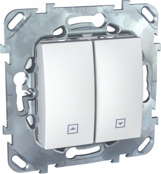 UNICA Выключатель для жалюзи нажимной в рамку белый MGU5.207.18ZD Schneider Electric - превью 3