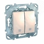 UNICA Выключатель для жалюзи нажимной в рамку бежевый MGU5.207.25ZD Schneider Electric - превью 5