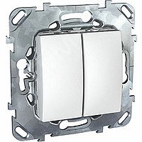 UNICA Переключатель двухклавишный в рамку белый MGU5.213.18ZD Schneider Electric - превью 4